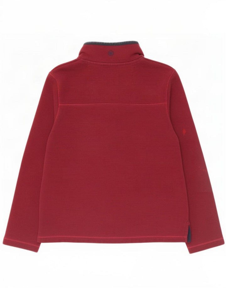 Fat Face Herre Button Neck Sweatshirt Jumper Medium Burgundy Nålestribe