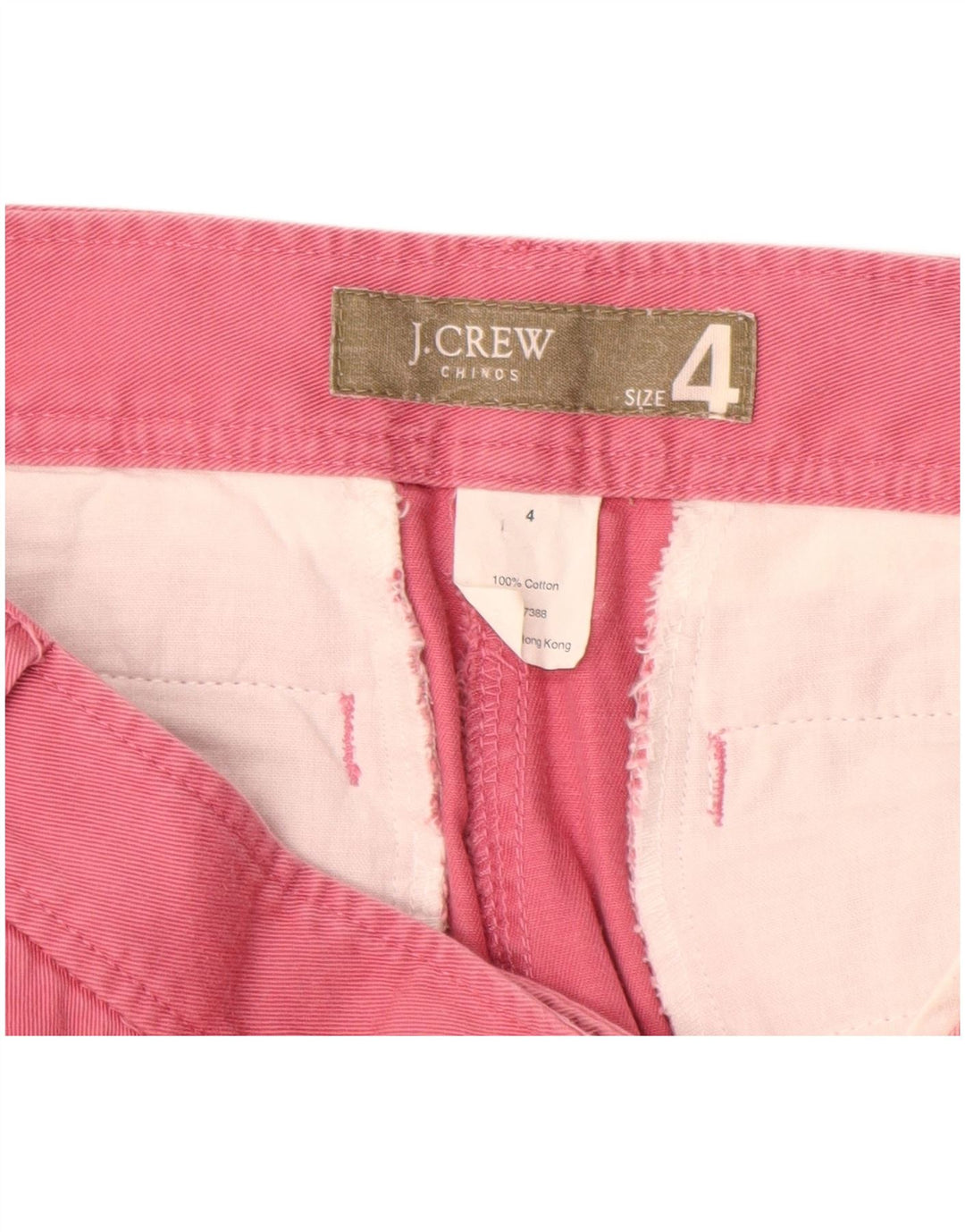 J. CREW Lige Chinobukser til kvinder US 4 Small W28 L26 Pink Bomuld