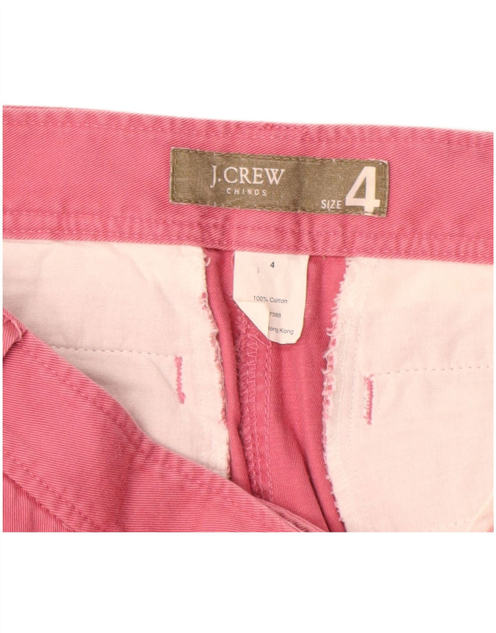 J. CREW Lige Chinobukser til kvinder US 4 Small W28 L26 Pink Bomuld