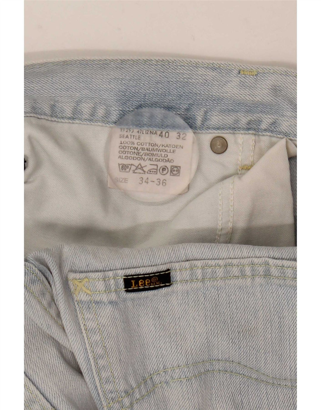 Lee Straight Jeans til mænd W34 L30 blå bomuld