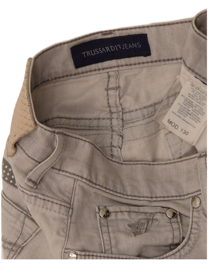 Trussardi Lige Jeans til kvinder W30 L27 Grå Bomuld