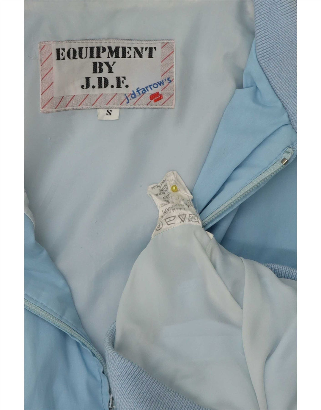 Vintage Herre Military Bomber Jacket UK 36 Small Blue Polyester