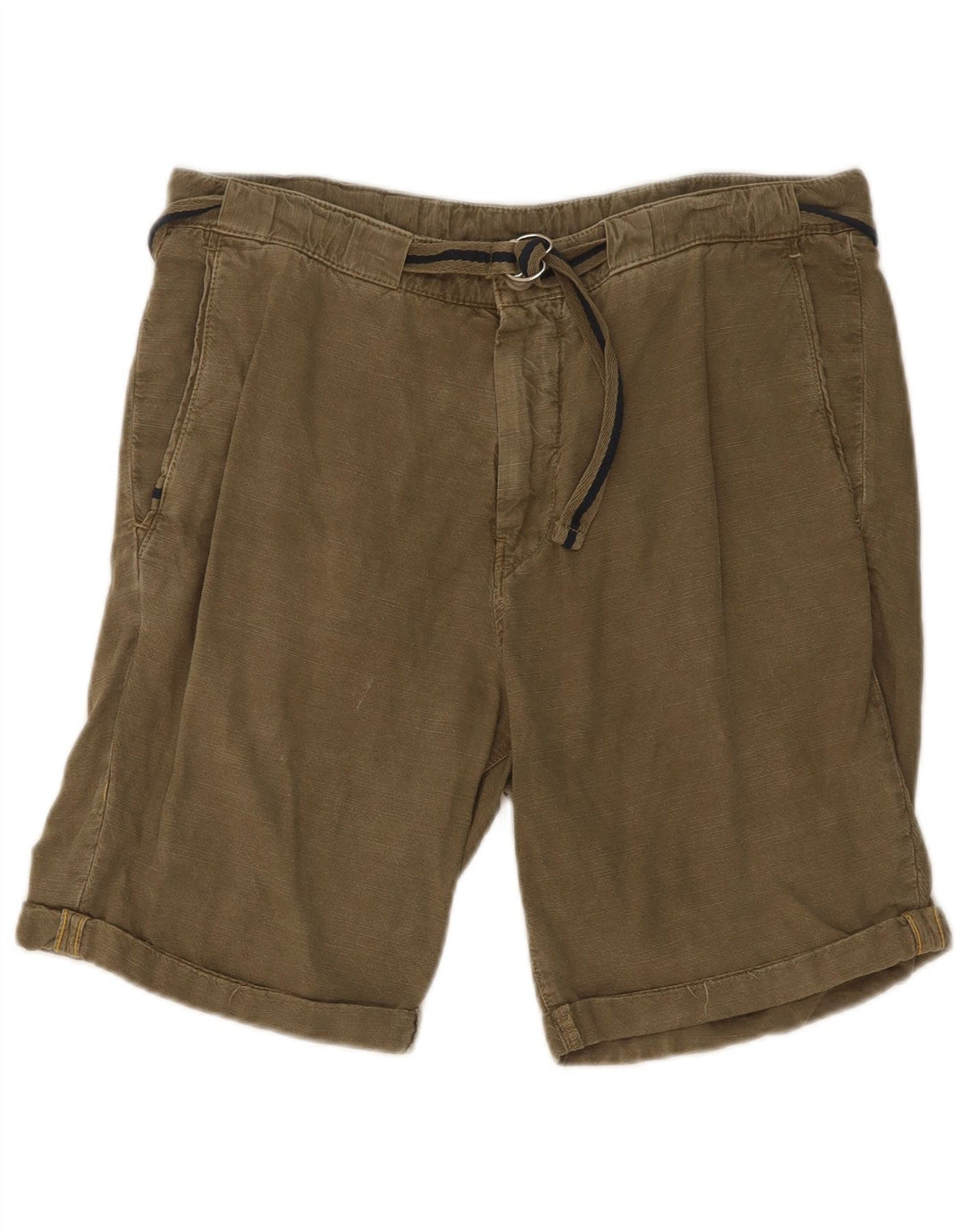 Zara Herre Chino Shorts EU 40 Medium W31 Khaki Bomuld