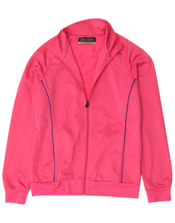 Kappa træningsdragt topjakke til kvinder UK 16 Large Pink Polyester