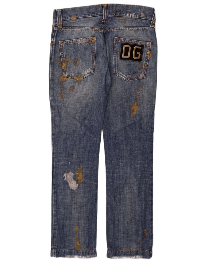 Dolce & Gabbana Lige Jeans til kvinder IT 46 Large W32 L32 Blå Flecked