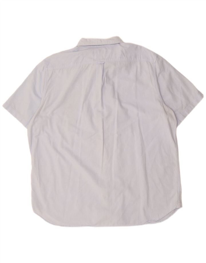 TIMBERLAND Herre Regular Fit kortærmet skjorte 3XL blå bomuld