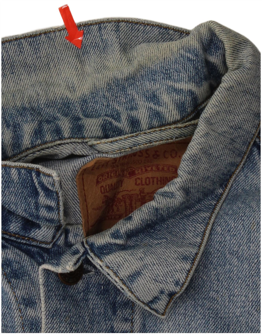 Levi's Herre denimjakke UK 38 Medium Blue Cotton