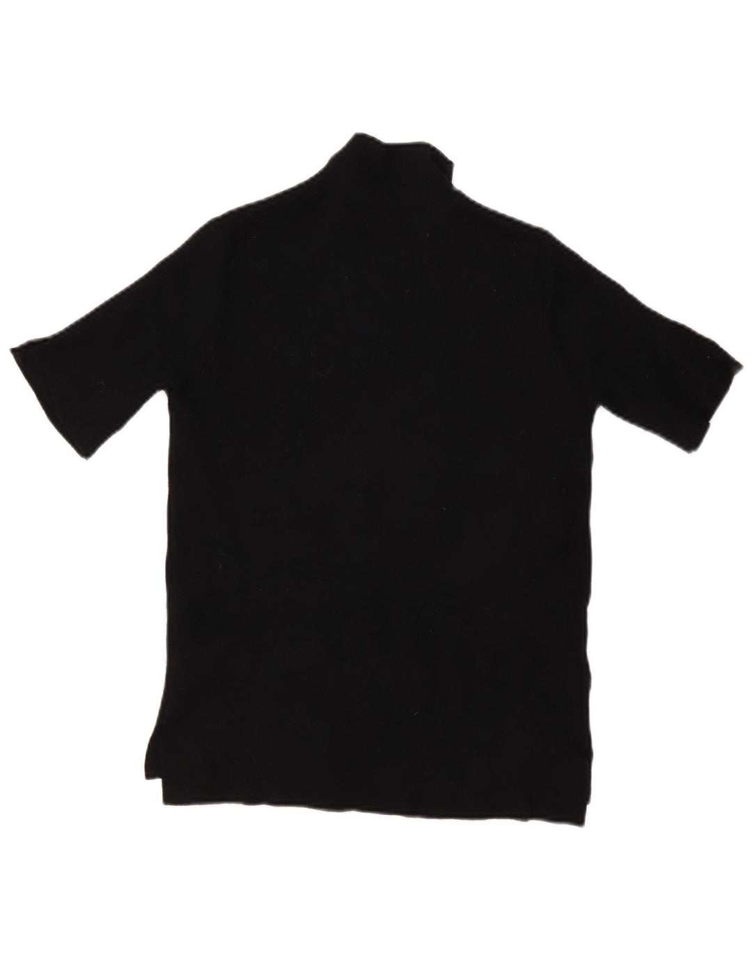 Zara strikket top med korte ærmer til kvinder UK 12 Medium Black Viscose