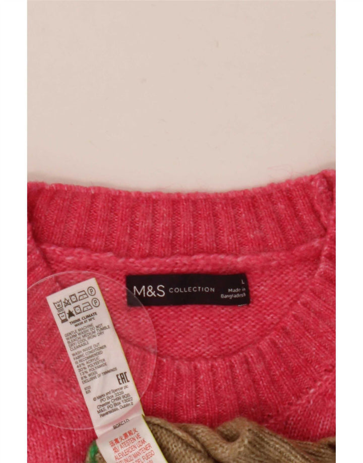 Marks & Spencer Dame sweater med rund hals DK 16 Stor Flerfarvet