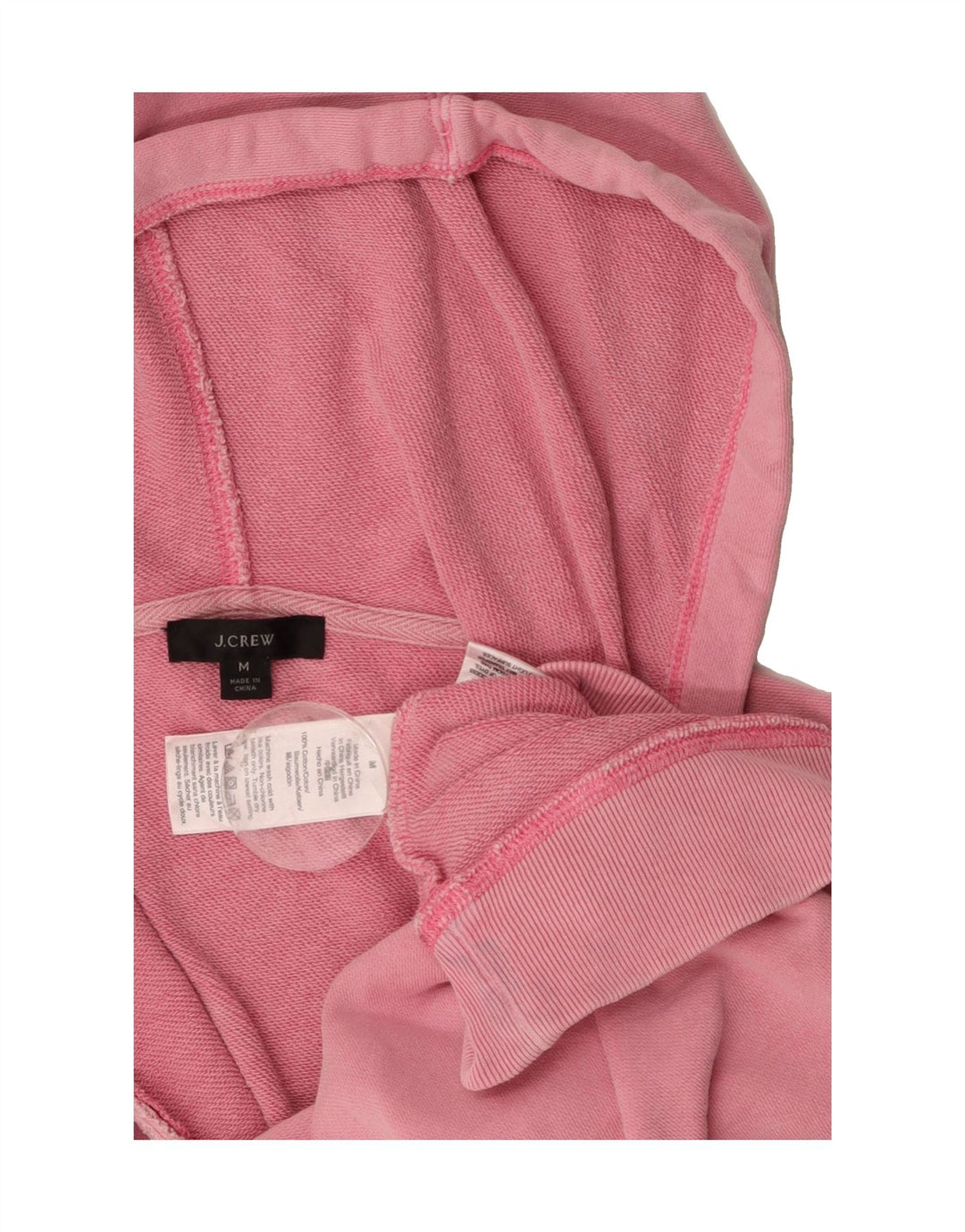 J. CREW Womens Hoodie Jumper UK 14 Medium Pink Cotton Vintage J. Crew and Second-Hand J. Crew from Messina Hembry 