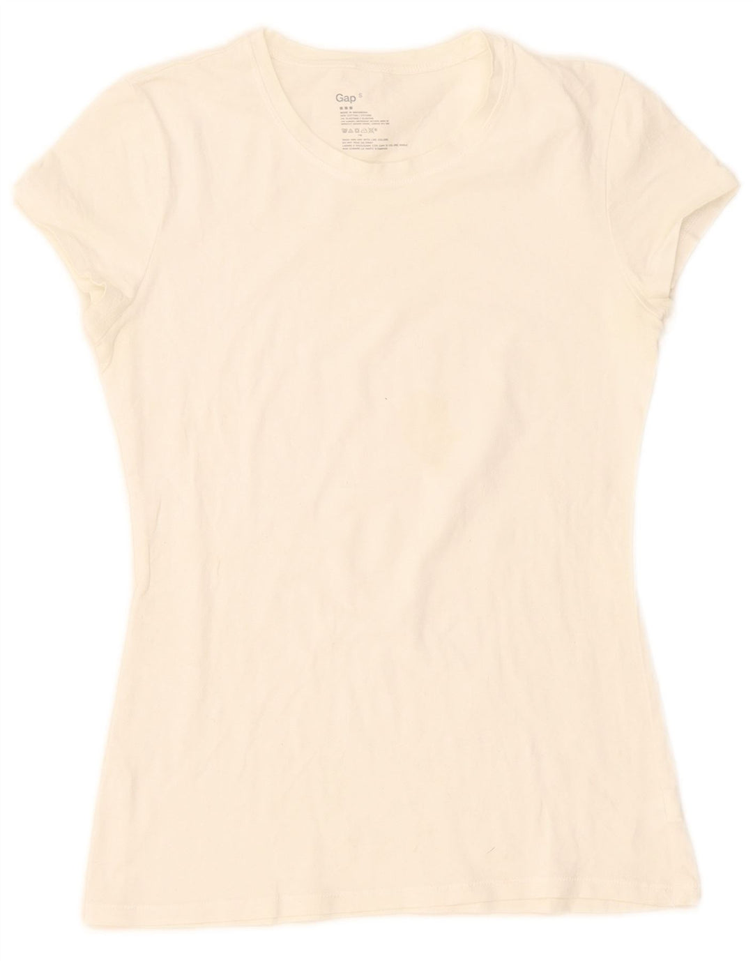 Gap Dame T-Shirt Top UK 10 Lille Hvid Bomuld