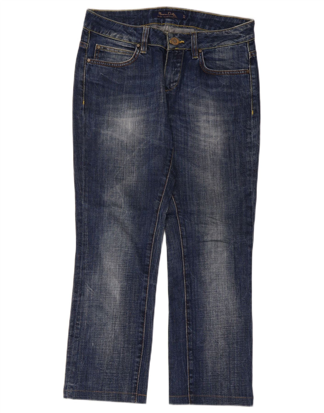 Massimo Dutti Dame Cropped Jeans W27 L25 Blå Bomuld