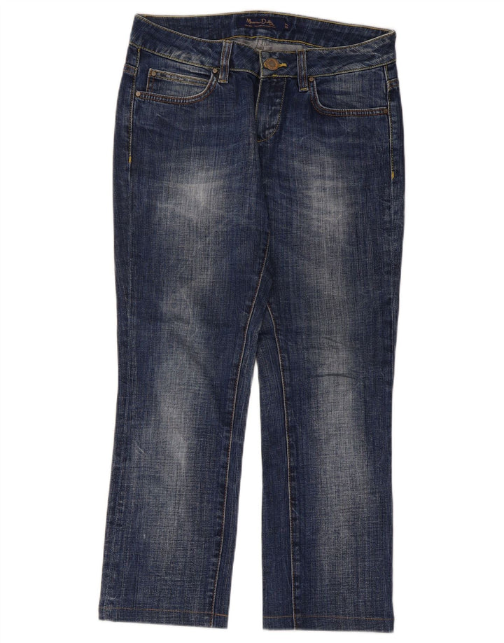 Massimo Dutti Dame Cropped Jeans W27 L25 Blå Bomuld