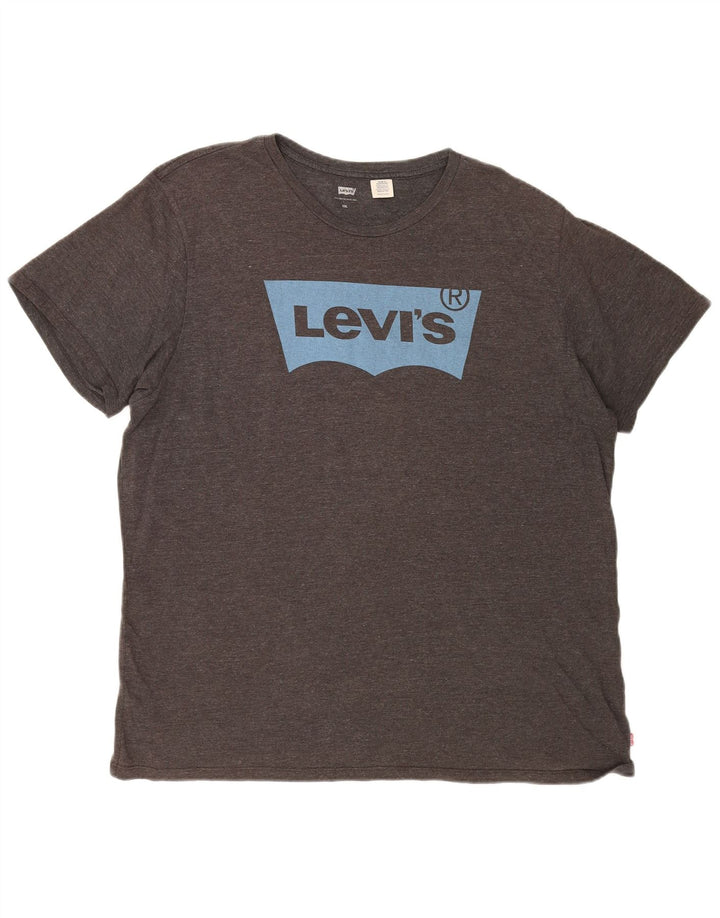 LEVI'S Herre Grafisk T-Shirt Top 2XL Grå