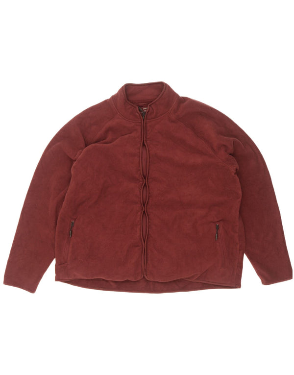 Marks & Spencer Fleecejakke til kvinder UK 22 3XL Burgundy Polyester