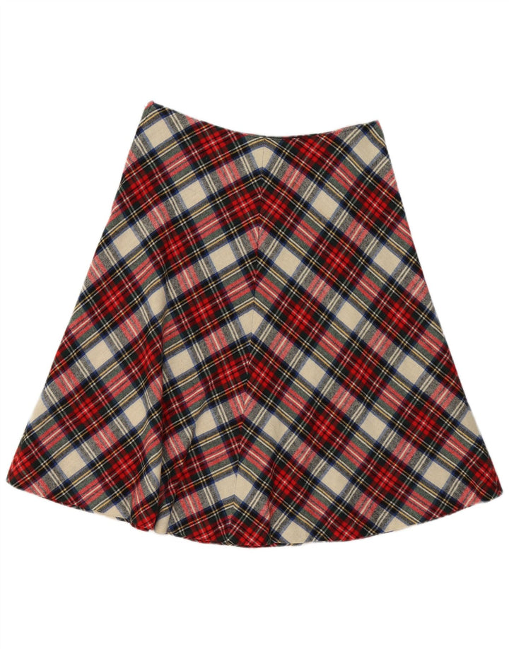 Vintage A-line nederdel til kvinder W32 Stor flerfarvet plaid