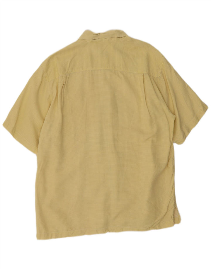 Tommy Bahama Kortærmet Herreskjorte Medium Gul Floral Silke