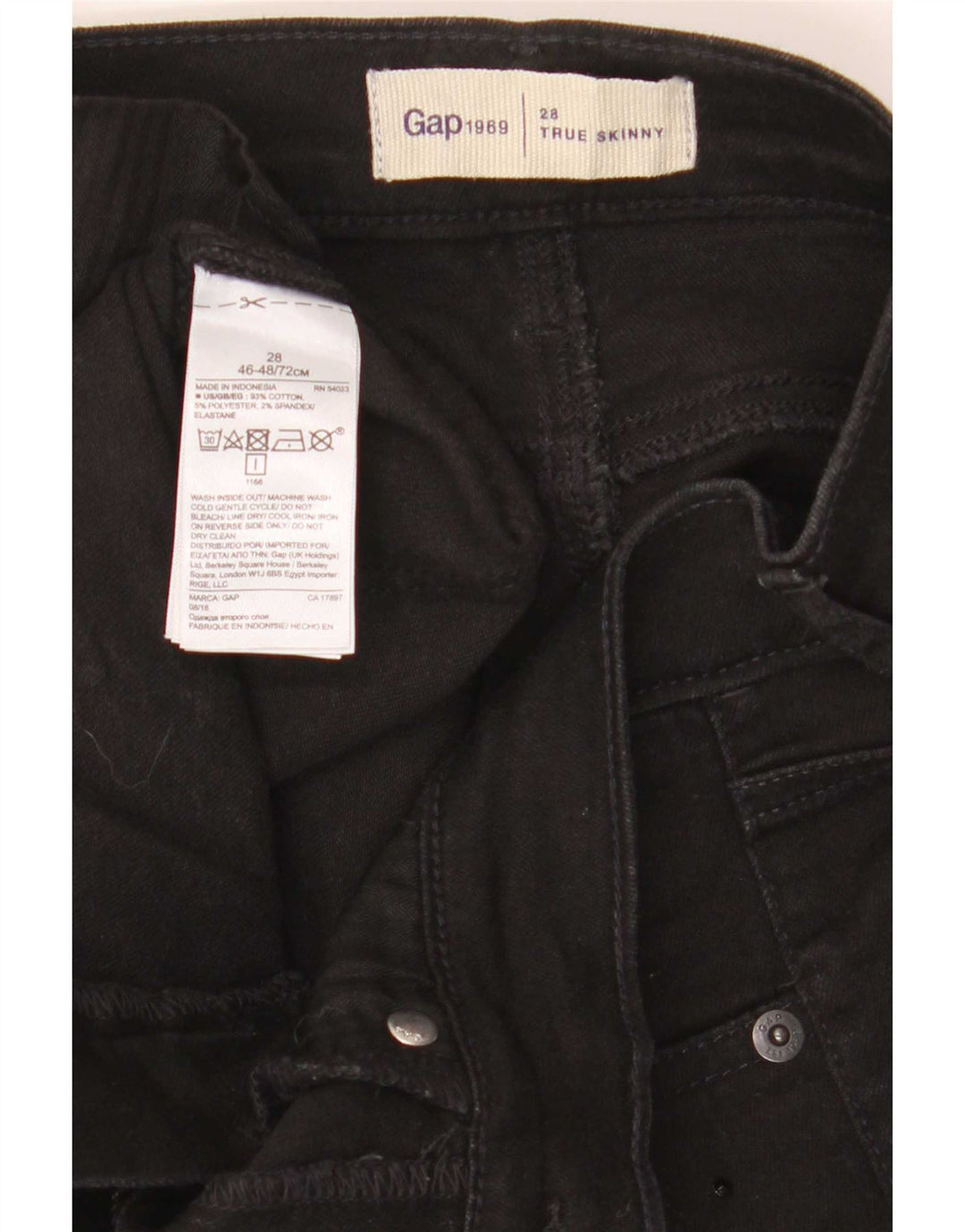 Gap Dame Skinny Jeans W26 L28 Sort Bomuld