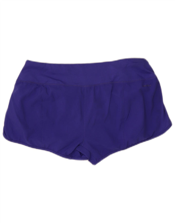NIKE Womens Dri Fit Sport Shorts UK 14 Medium  Purple Polyester