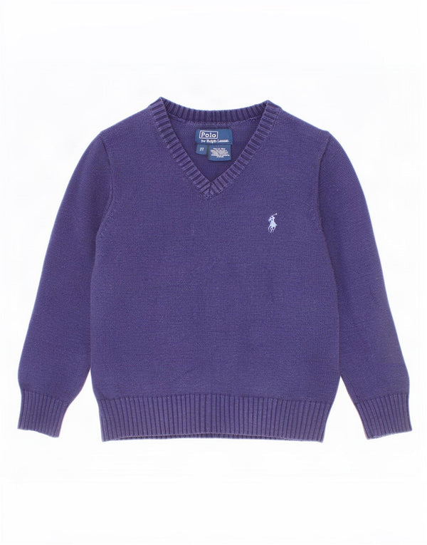 Polo Ralph Lauren Baby drenge sweater med V-hals 18-24 måneder marineblå