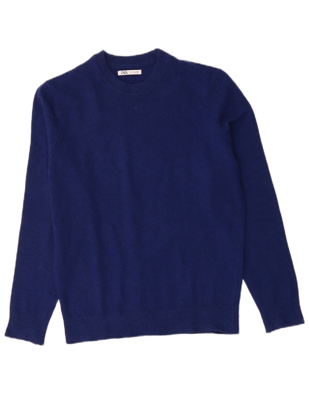 ZARA dame sweater med rund hals i overstørrelse UK 10 lille marineblå