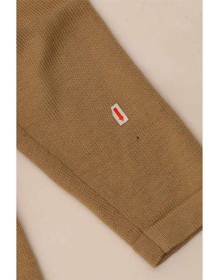 LUISA SPAGNOLI Dame Cardigan Sweater UK 14 Stor Beige Uld