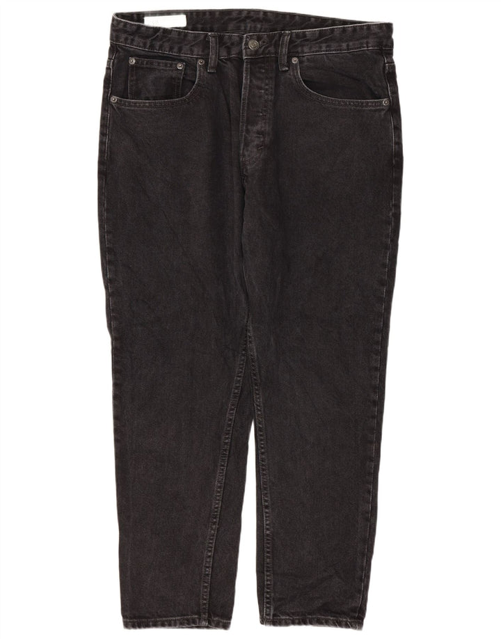 Zara Herre tilspidsede jeans W34 L26 sort bomuld