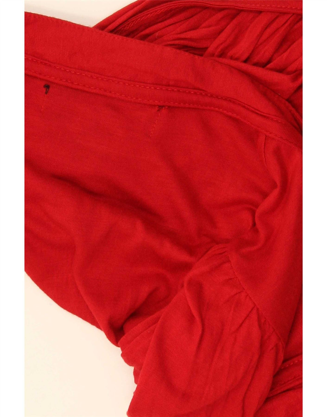 Zara Dame 3/4 ærmet bluse Top UK 8 Lille Rød