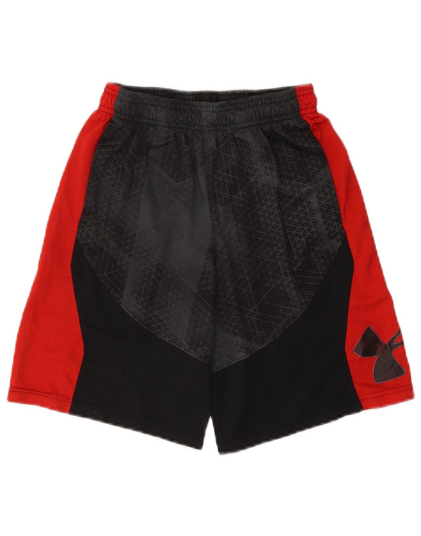 UNDER ARMOUR Drenge Heat Gear Sportsshorts 9-10 år Medium Sort Geometrisk