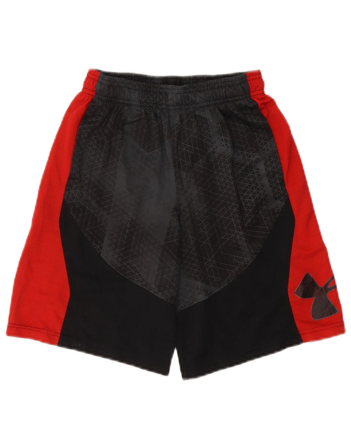 UNDER ARMOUR Drenge Heat Gear Sportsshorts 9-10 år Medium Sort Geometrisk