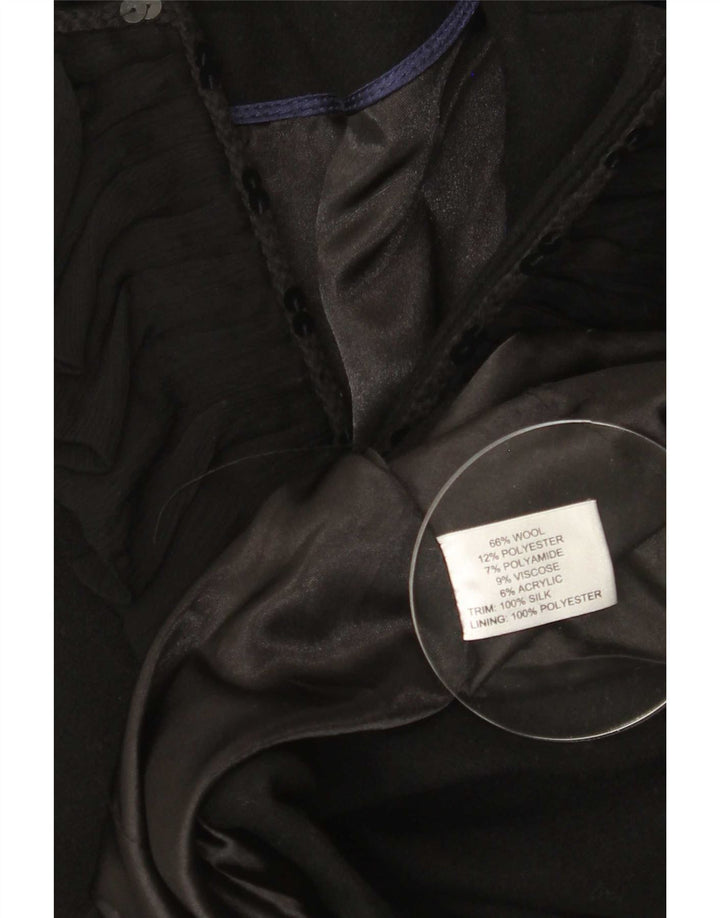 Edina Ronay Dame Blazer Jacket UK 10 Small Black Wool