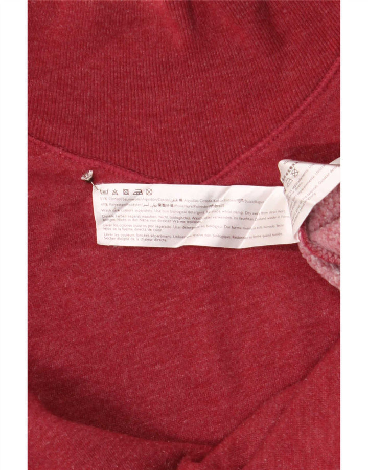 Jack Wills Dame Oversized Sweatshirt Jumper UK 12 Medium Rød Bomuld