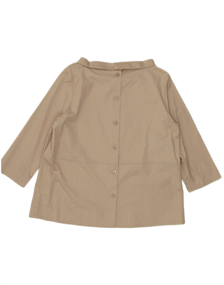 Cos Dame 3/4 ærmet bluse Top EU 40 Medium Beige Bomuld