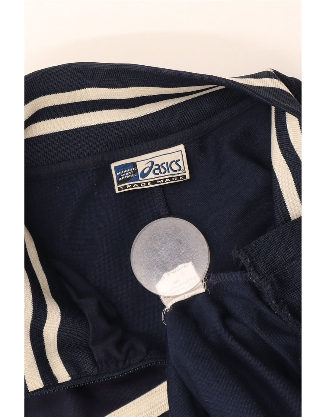 ASICS Træningsdragt til mænd Topjakke XL Marineblå Colourblock Polyester