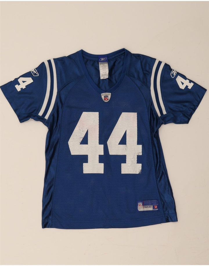 NFL Boys Clark Graphic T-Shirt Top 7-8 Years Small Blue Nylon Vintage NFL and Second-Hand NFL from Messina Hembry 