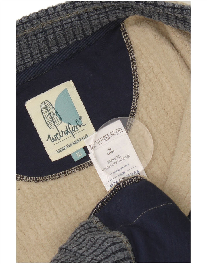 Weird Fish Dame Fleecejakke UK 16 Stor Grå Polyester