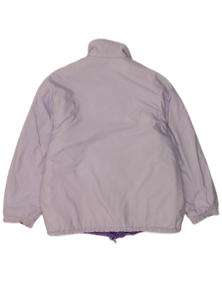 Belfe Womens Oversized Vendbar Jakke UK 14 Large Purple Floral