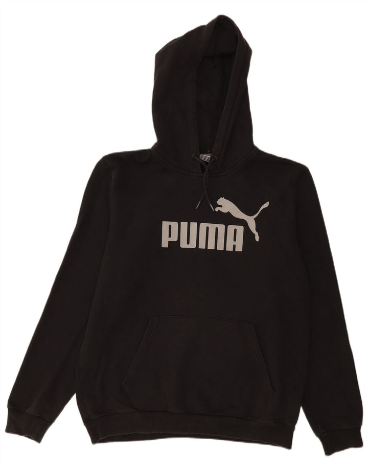 PUMA Grafisk hættetrøje til kvinder UK 14 Medium Sort bomuld