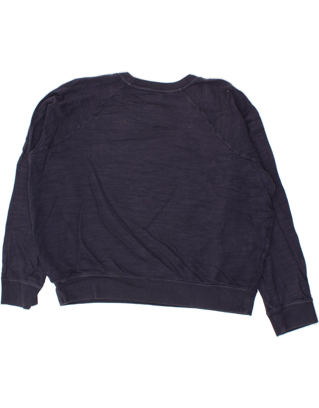 J. CREW Womens Oversized Sweatshirt Jumper UK 16 Large Navy Blue Cotton Vintage J. Crew and Second-Hand J. Crew from Messina Hembry 