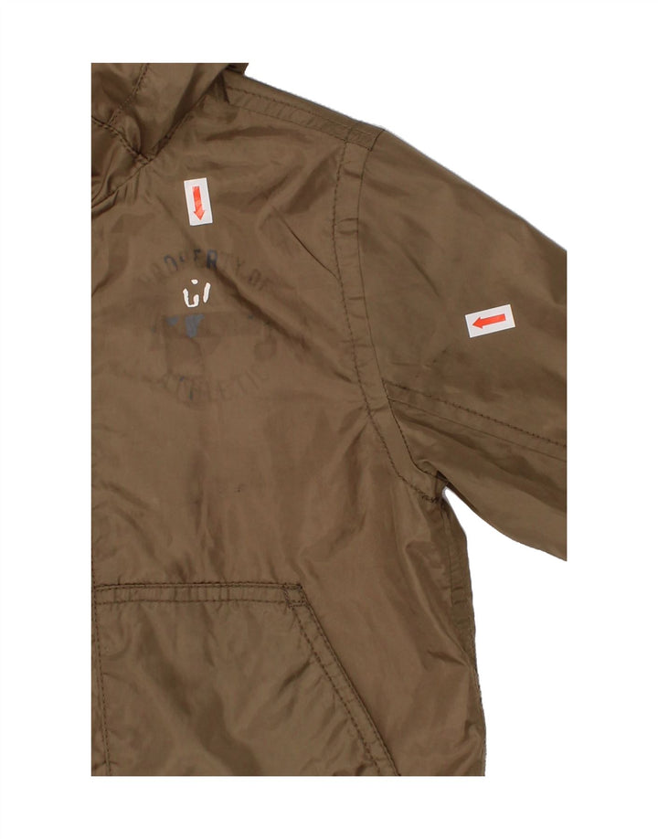 GAP Boys Hooded Rain Jacket 2-3 Years Brown Polyester Vintage Gap and Second-Hand Gap from Messina Hembry 
