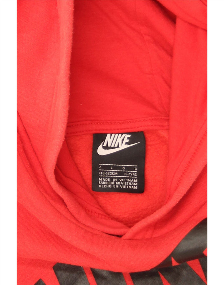 Nike drenge grafisk hættetrøje 6-7 år stor rød