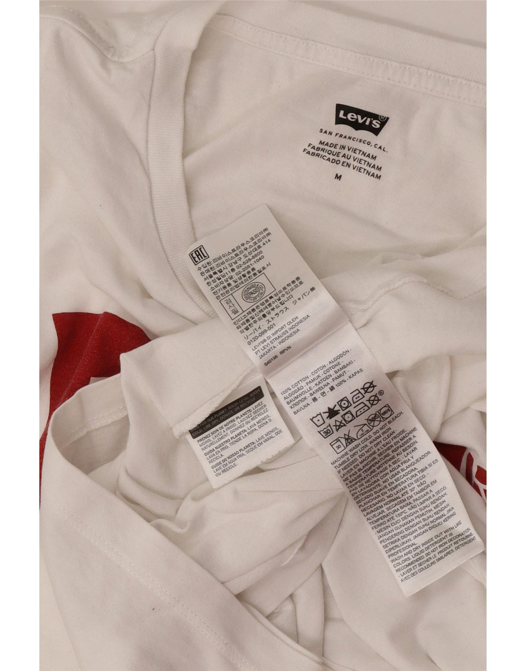 Levi's Herre grafisk T-shirt top mellem hvid bomuld
