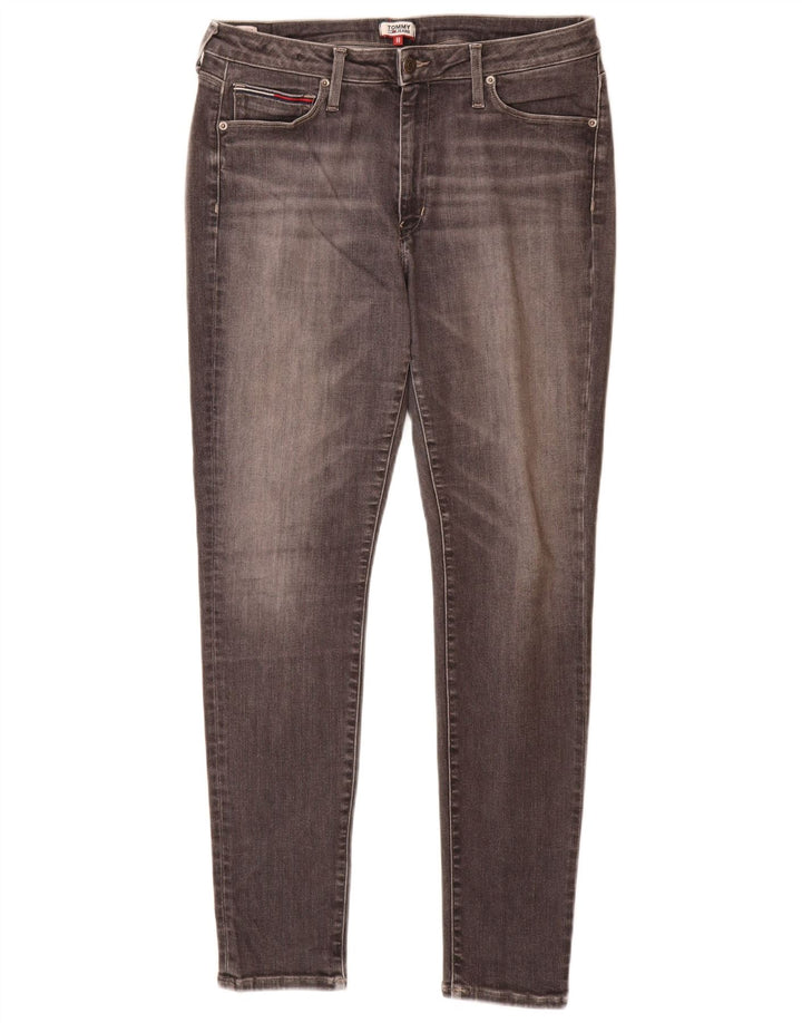 TOMMY HILFIGER Dame Skinny Jeans W32 L30 Grå Bomuld