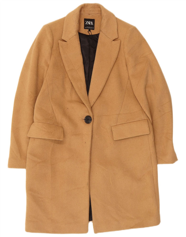 Zara Dame Overfrakke UK 14 Medium Beige