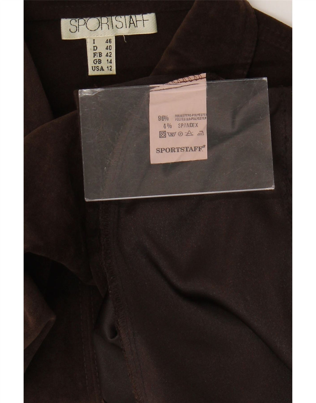 Sportstaff Womens Velvet Shirt UK 14 Medium Brown Polyester