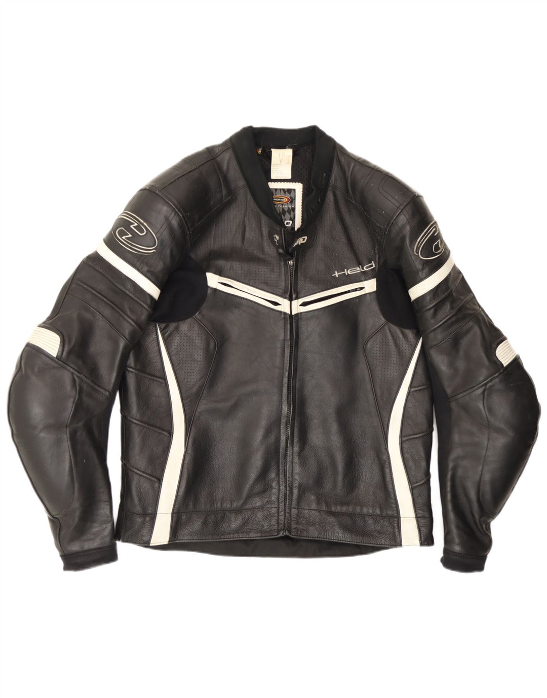 Held Herre Motorstyle Graphic Racer Jakke Størrelse 48 XL Sort Colourblock