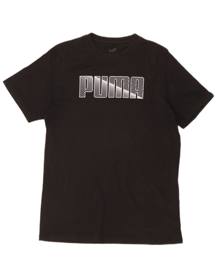 Puma Herre Grafisk T-Shirt Top Medium Sort