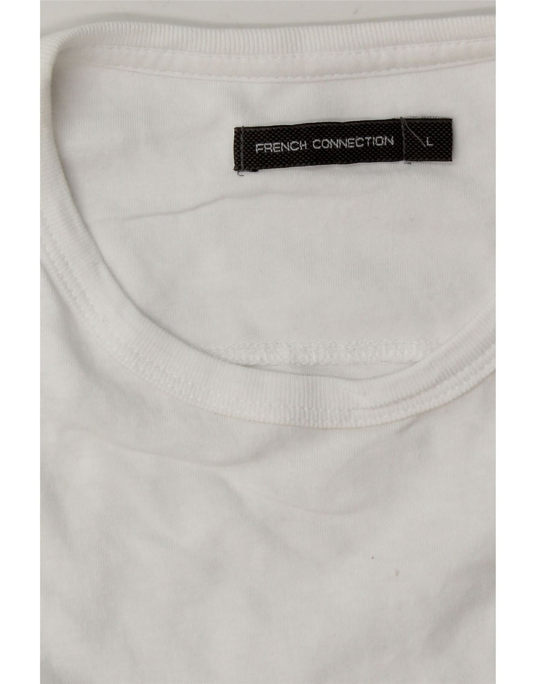 FRENCH CONNECTION Herre T-Shirt Top Stor Hvid
