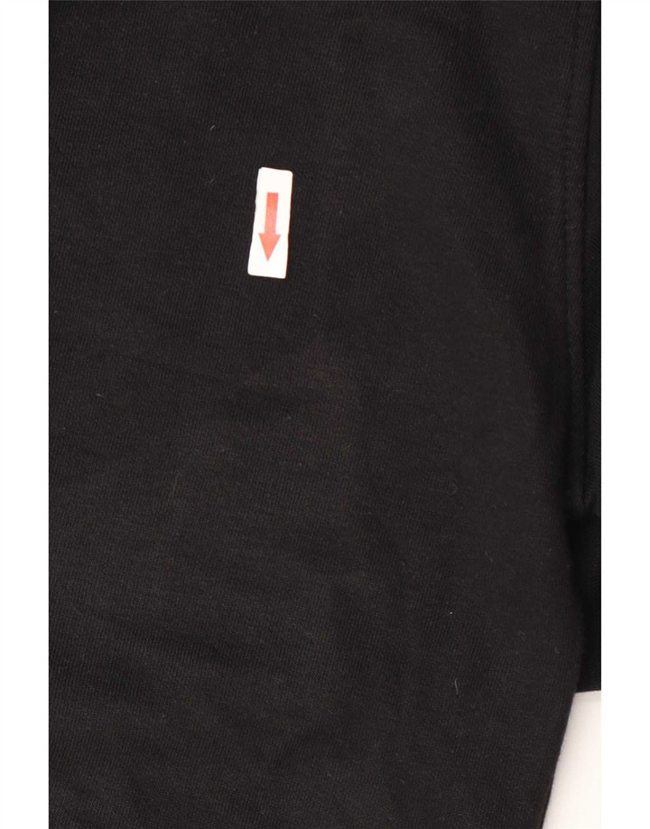 Zara Dame Rullehals Sweater UK 14 Medium Sort Bomuld