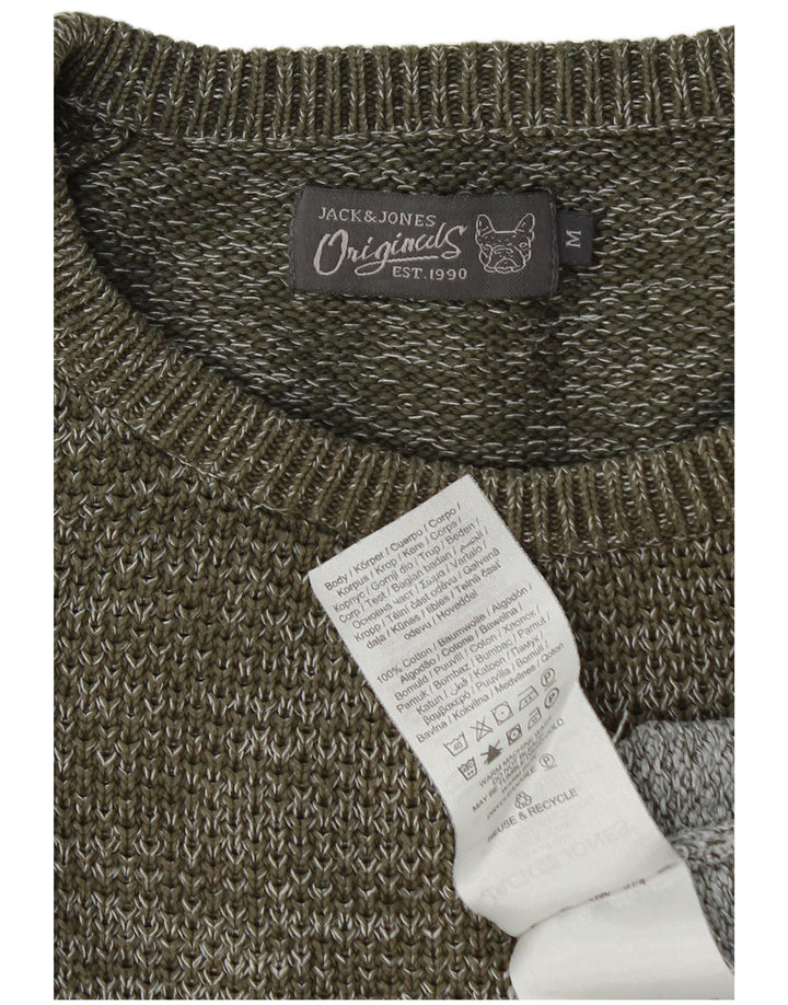 Jack & Jones Herre trøjetrøje med rund hals Medium Khaki Colourblock Bomuld